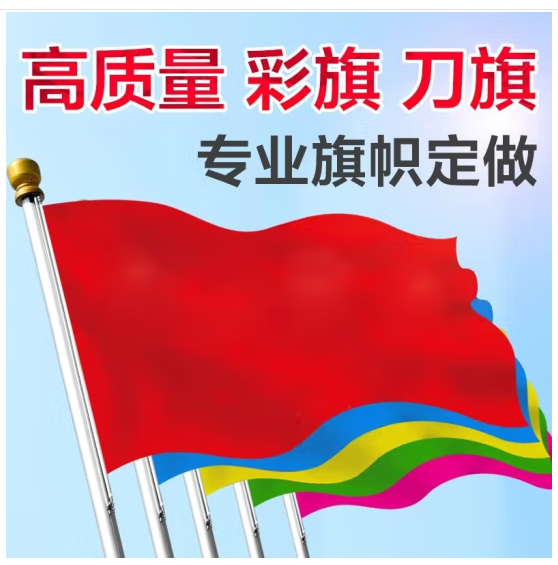 旗帜定做小旗子刀旗彩旗飘旗制作导游户外广告旗订做公司厂旗队旗班旗校旗手摇小红旗 双面印 1号旗（288*192cm） 定制